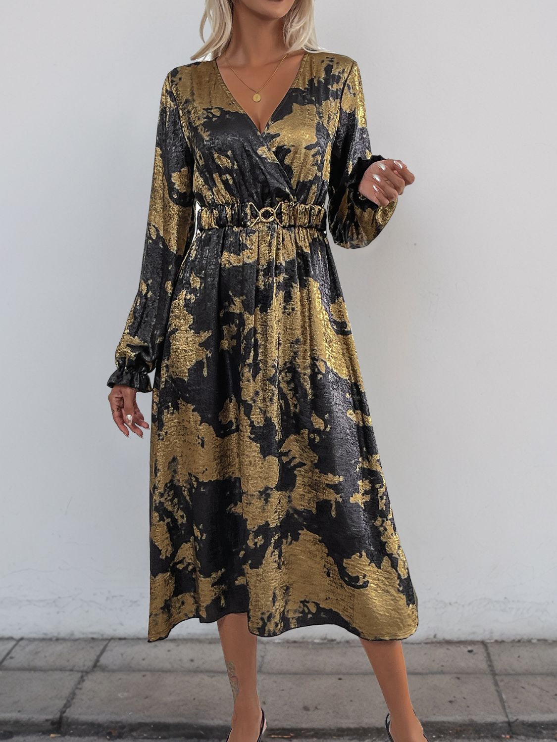 Classic Long Sleeve Midi Dress