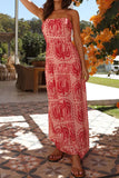 Tropical Halter Neck Maxi Resort Vacation Dress