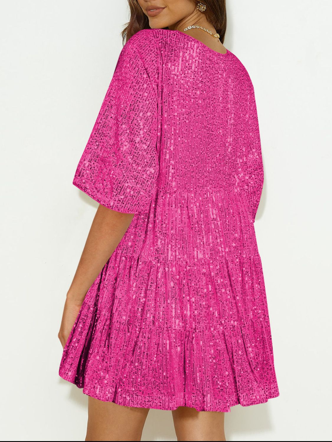 Full Size Sequin Mini Coctkail Dress