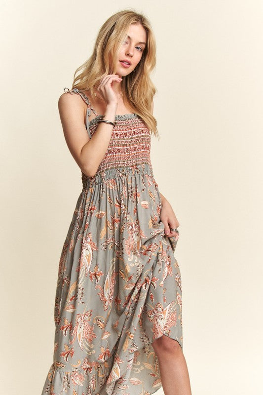 Tie Shoulder Cami Beach Maxi Dress