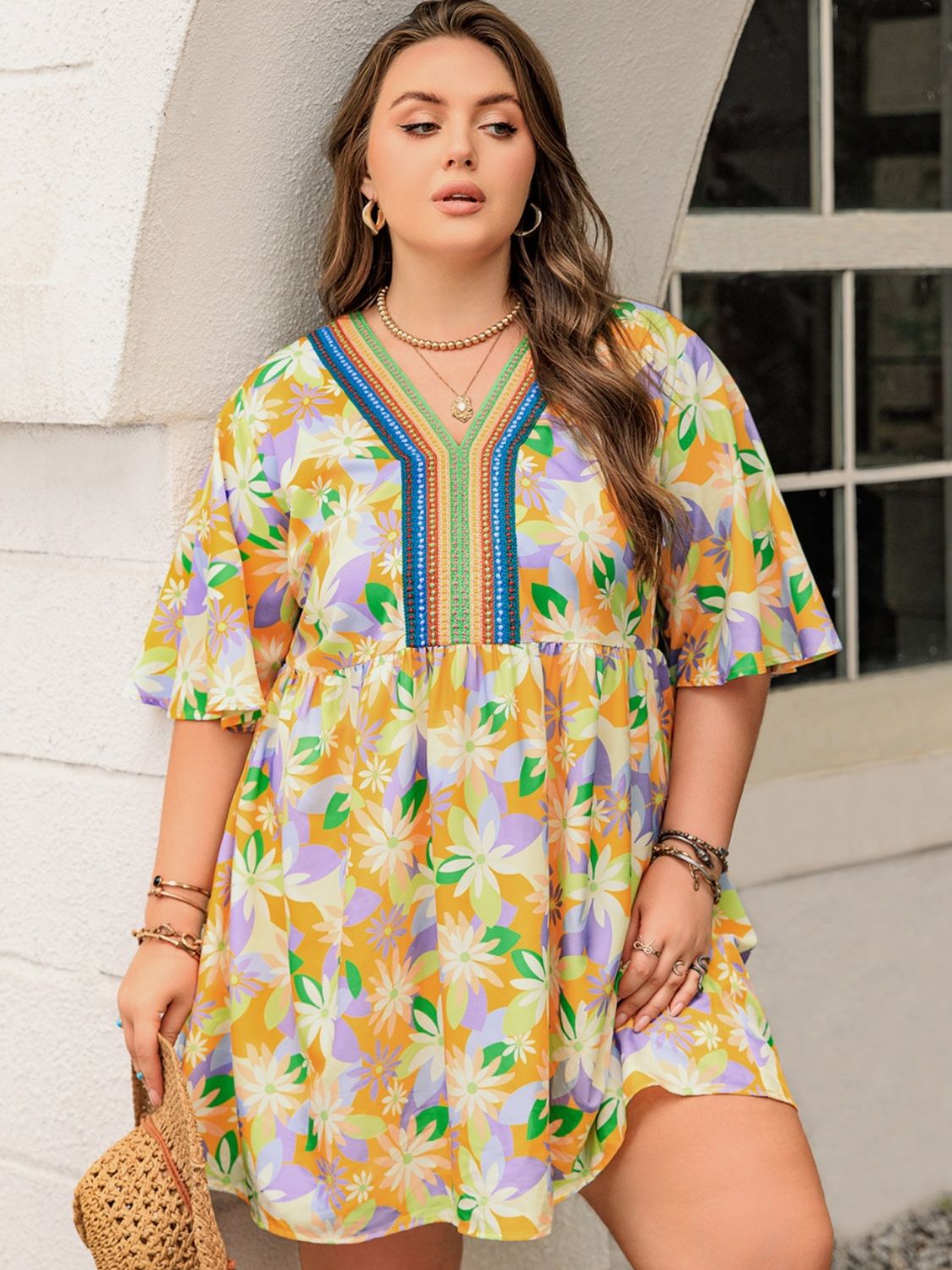 Plus Size Mini Vacation Dress