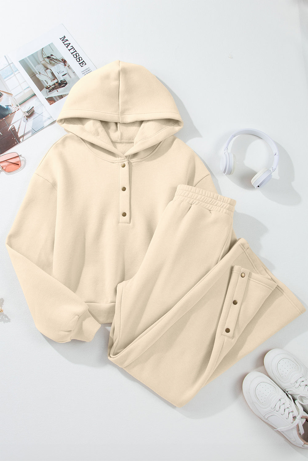 Hooded Top and Pants Travel Wear Set