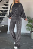 Full Size Long Sleeve Top and Pants Travel Set