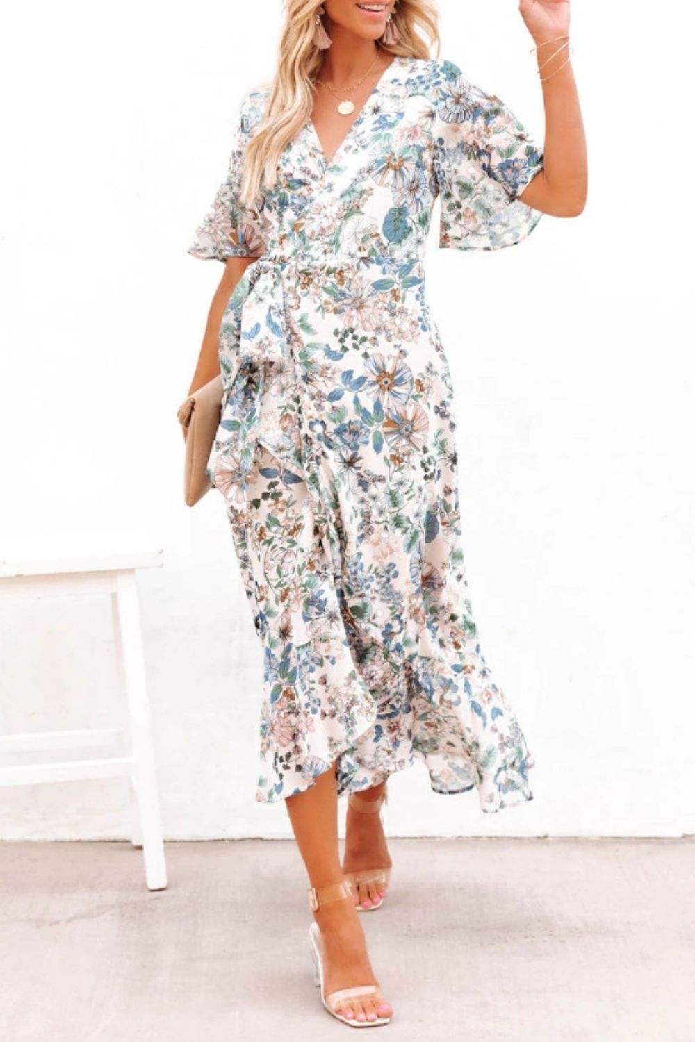 Summer Floral Midi Dress