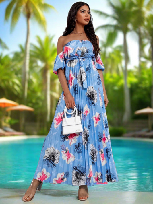 Floral Off Shoulder Resort Maxi Dress