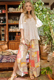 Side Slit Wide Leg Boho Beach Pants