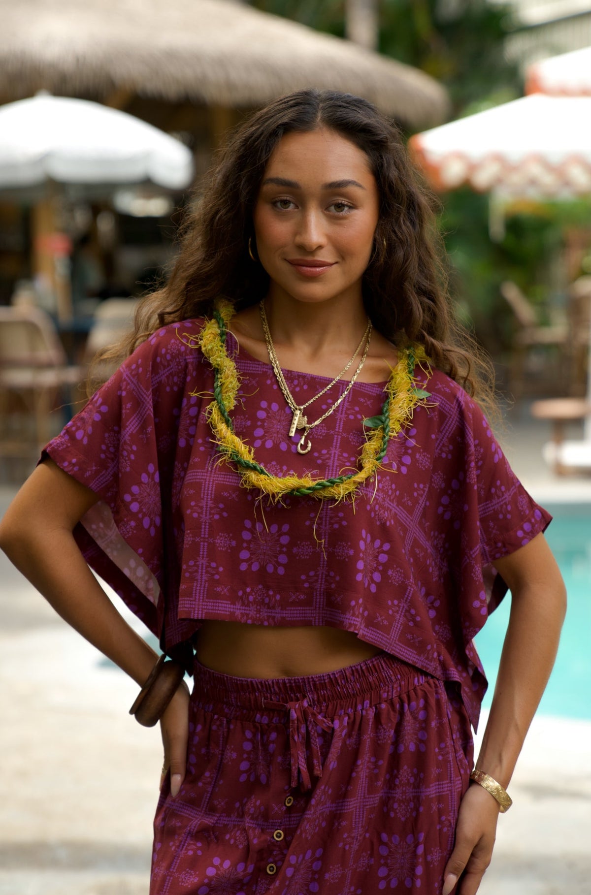 Mango Sunset Hina Hawaiian Resort Blouse