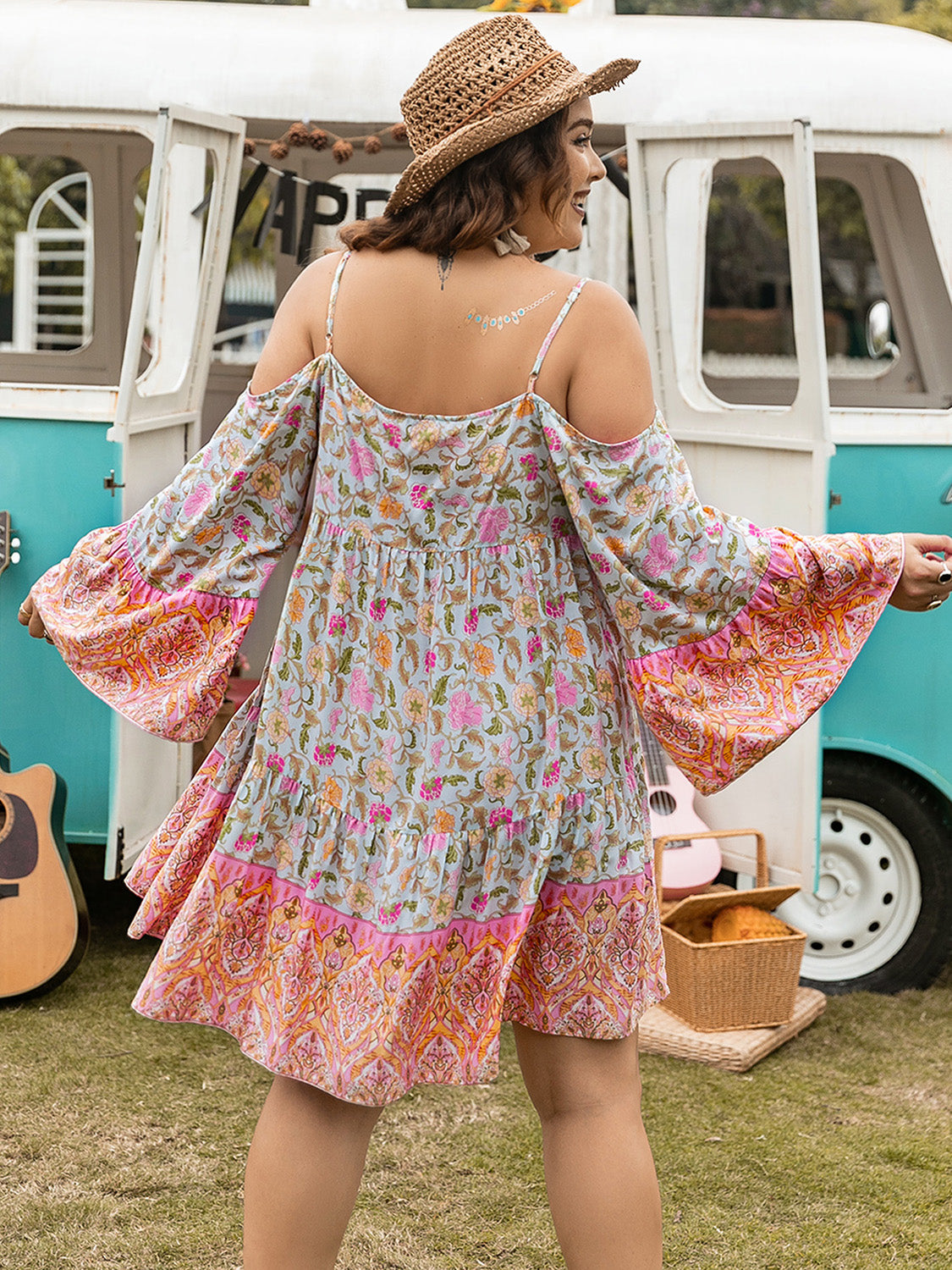 Plus Size Boho Summer Mini Dress