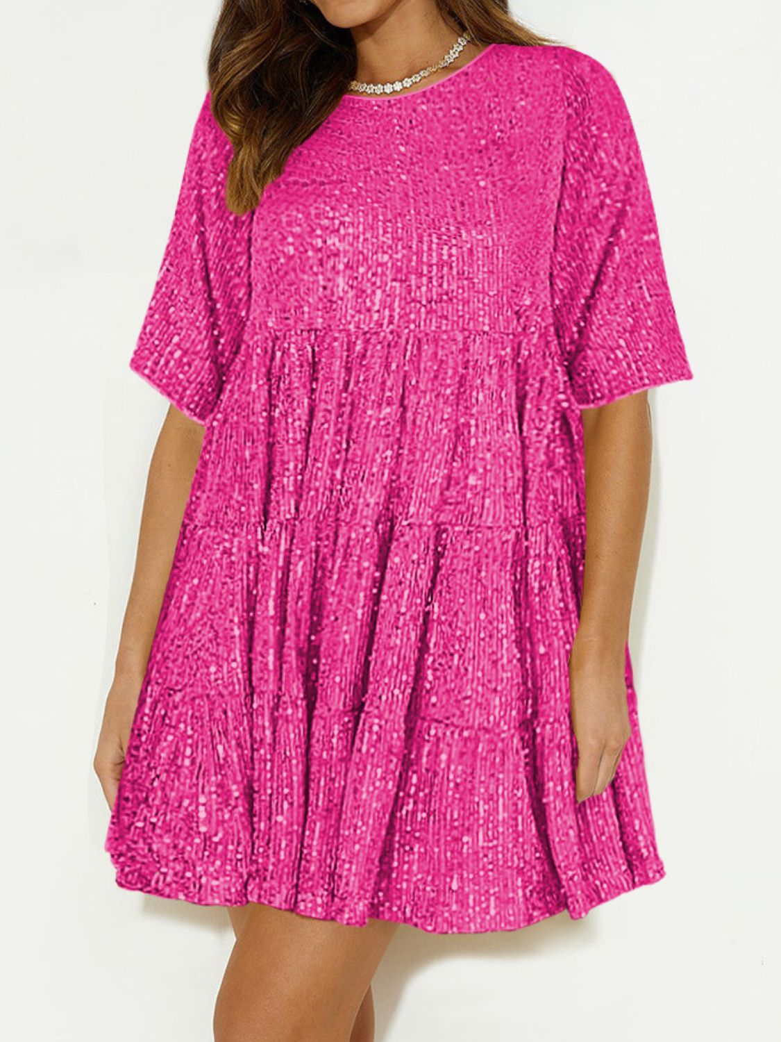 Full Size Sequin Mini Coctkail Dress