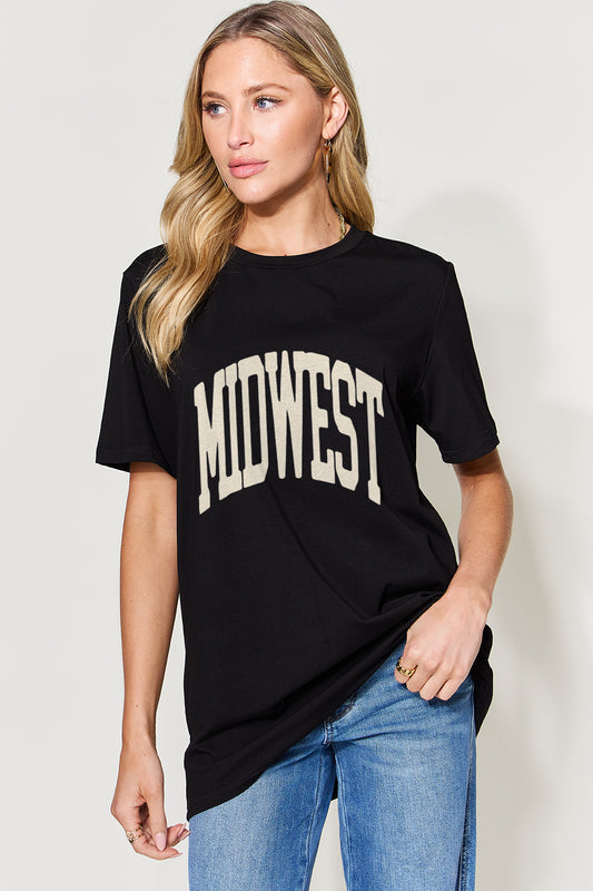Full Size MIDWEST Graphic Round Neck T-Shirt