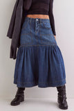 Denim Skirt with Pockets