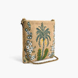Desert Oasis Embellished Clutch – Artisan Luxe Handwoven Jacquard