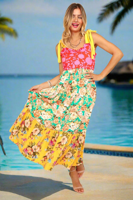 Boho Beach Maxi Dress with Pockets