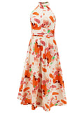 Floral Sleeveless Midi Summer Dress