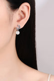 Moissanite Pearl Drop Earrings