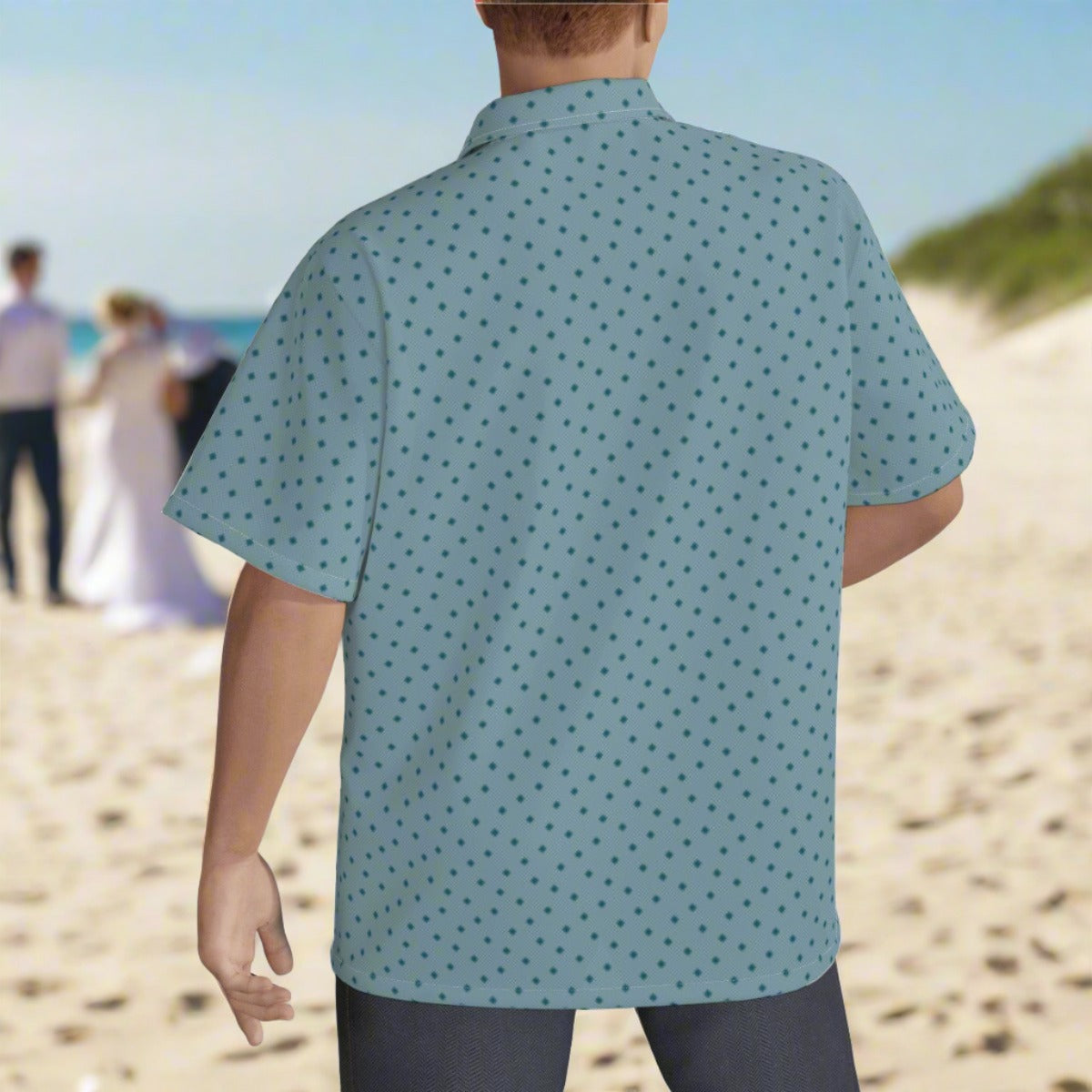 Men's Dot Motif Shirt - Plus Size up to 6XL