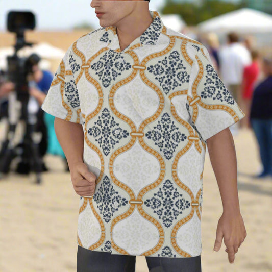 Men's Harlequin Resort Shirt - Plus Sizes up to 6XL
