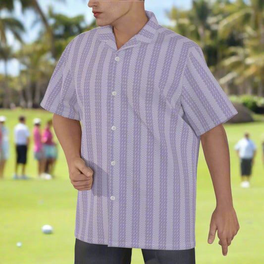 Men's The Links Plum Golf Resort Shirt - Plus Sizes up to 6XL