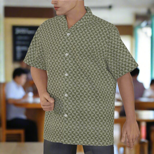 Men's Cafe Batu Resort Shirt - Plus Sizes up to 6XL