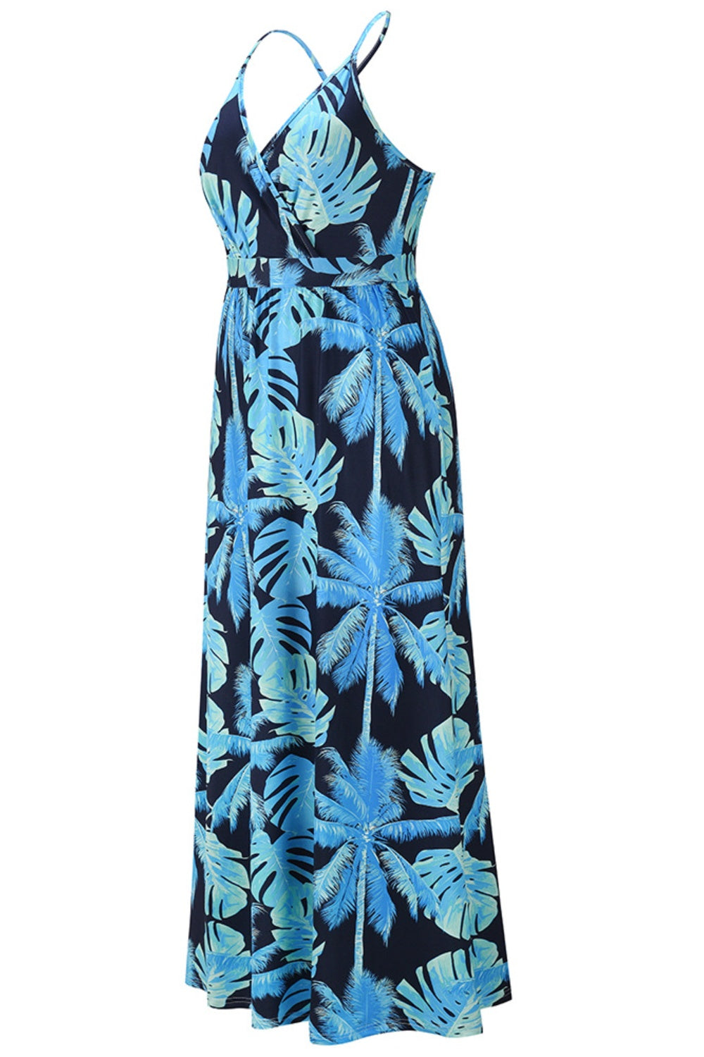 Crisscross Tropical Cami Maxi Dress