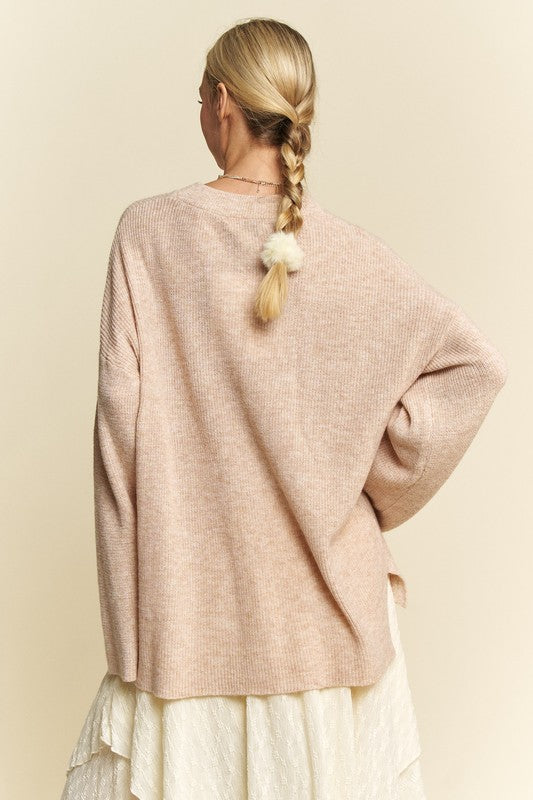 Round Neck Drop Shoulder Sweater