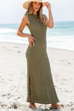 Waffle-Knit Beach Maxi Dress