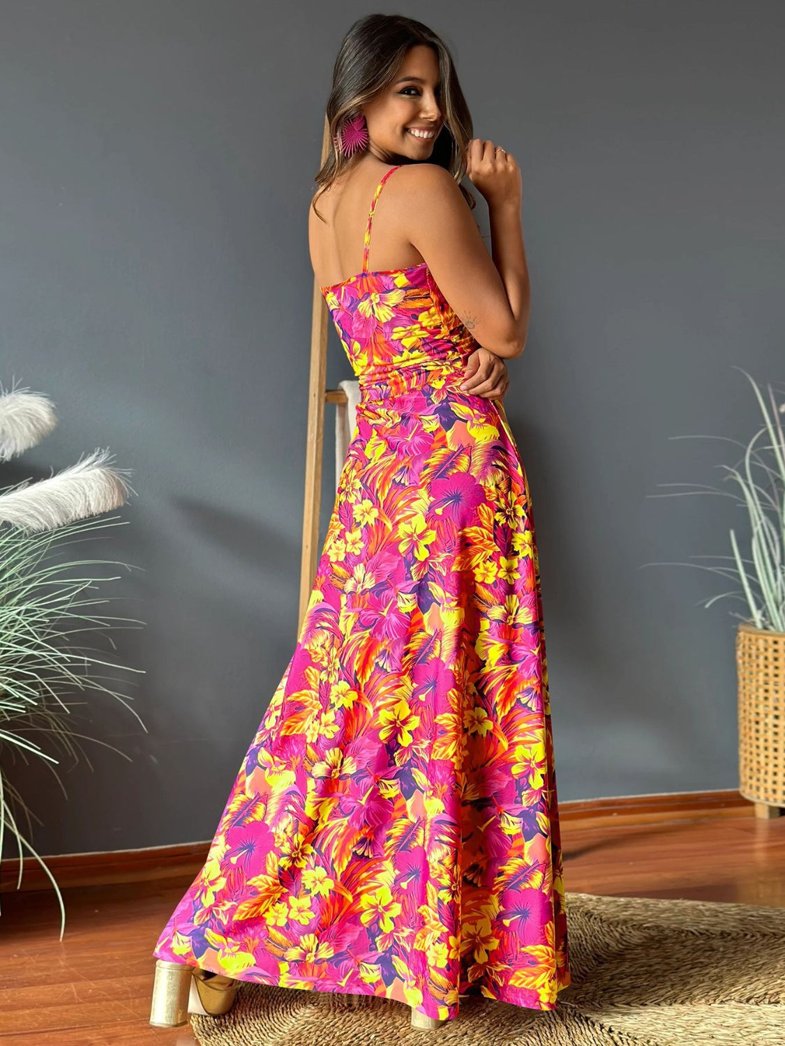 Tropical Vacation Maxi Resort Dress