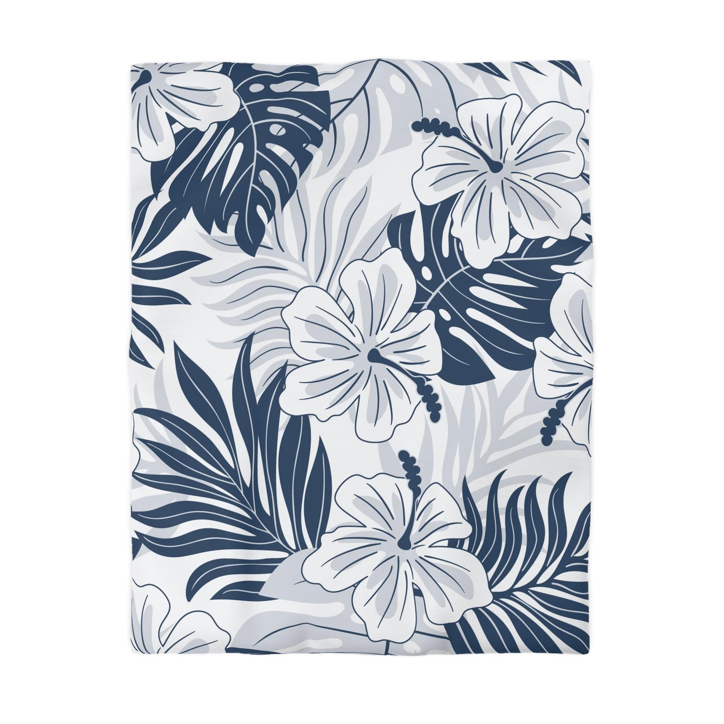 Aloha Hand Drawn Tropical Hawaiian Duvet Cover