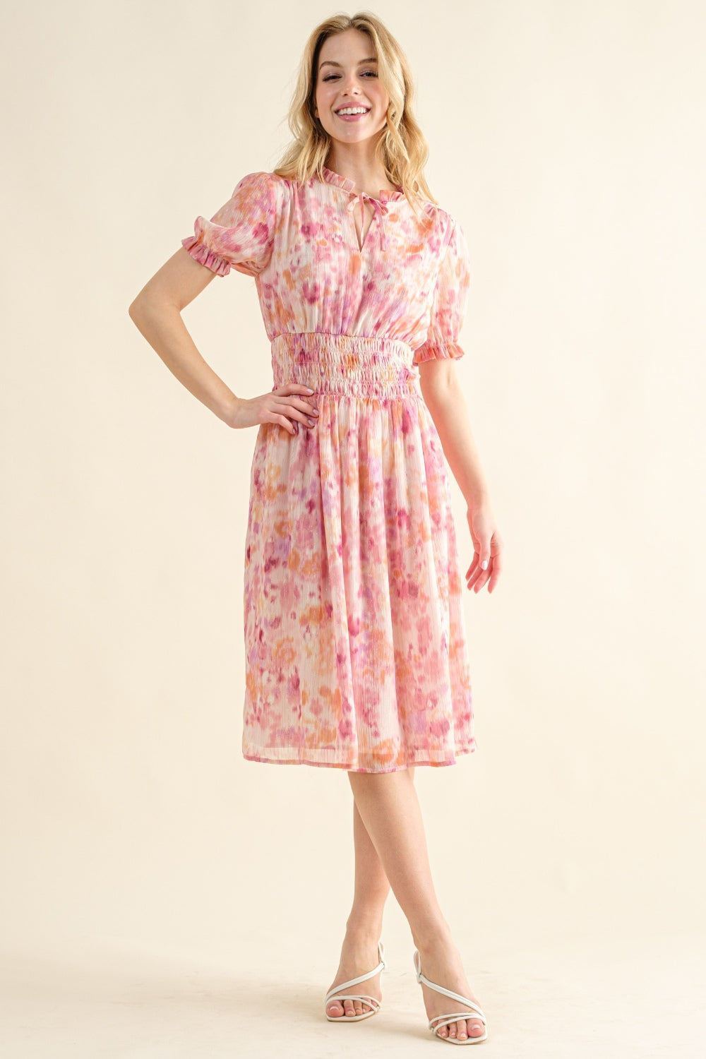 Full Size Flowing Midi Dress