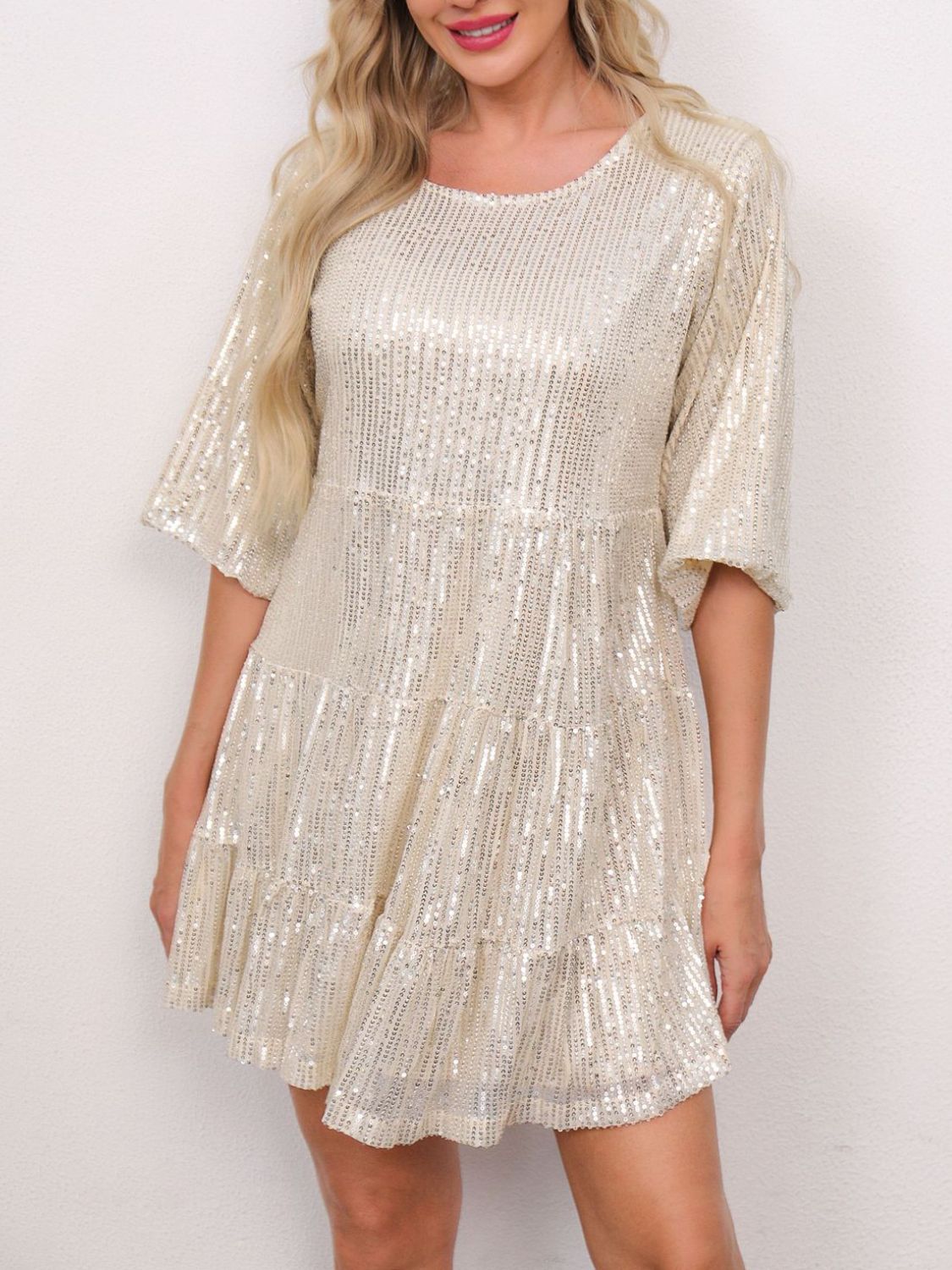 Full Size Sequin Mini Coctkail Dress