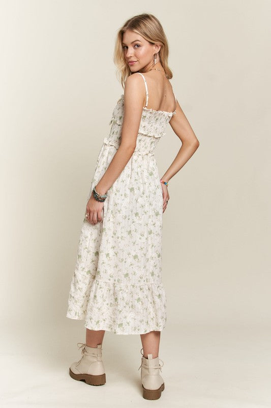 Floral Sweetheart Neck Cami Sun Dress