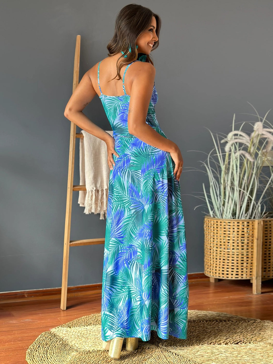 Tropical Vacation Maxi Resort Dress