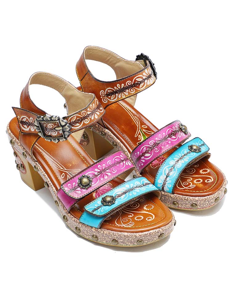 Velcro Adjustable Sandals - Handcrafted
