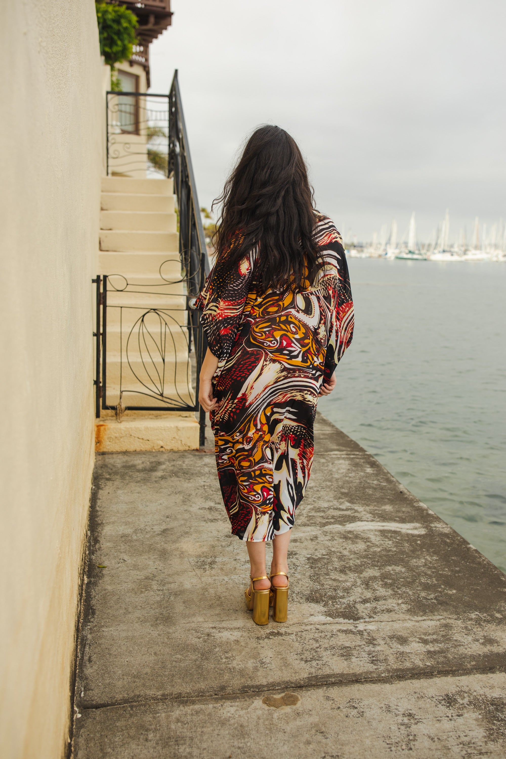 Actius Caftan Kaftan Resort Dress in Rouge Artisan Crafted