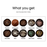 Gluten-Free Belgian Dark Chocolate Truffles, 16 pc, 8 oz – Champagne, Rum, Amaretto & Black Forest, Birthday & Holiday Gift