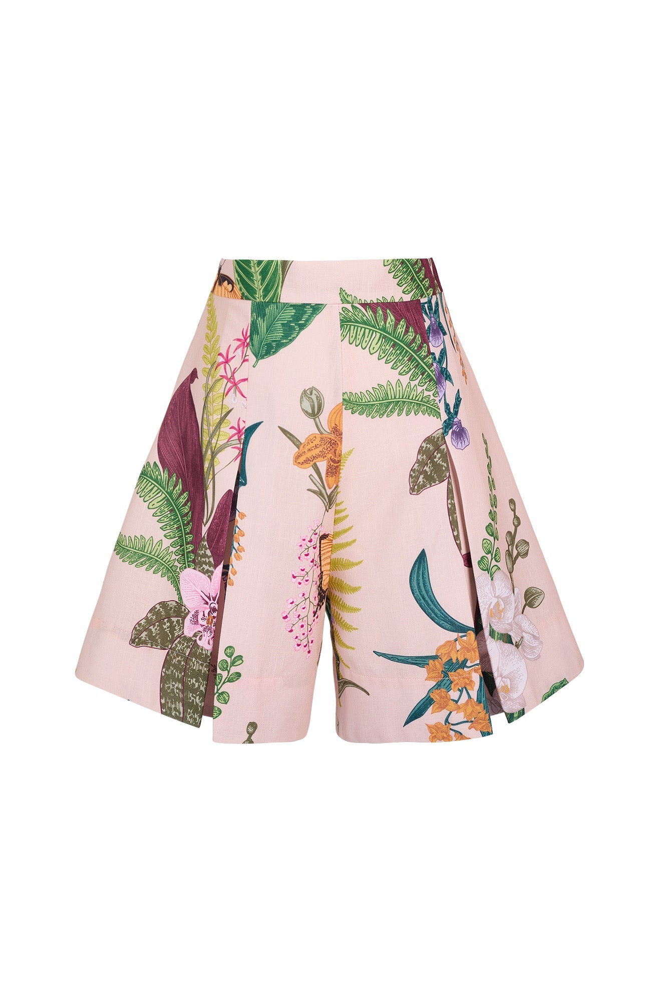 PERLA RESORT SHORT IN JARDIN PRINT SOFT KHAKI