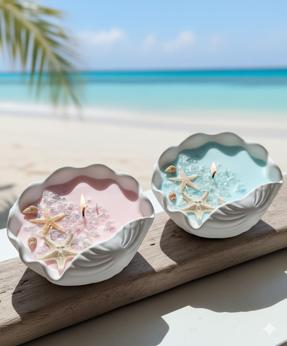 Ocean's Whisper Candle | Coastal Soy Wax