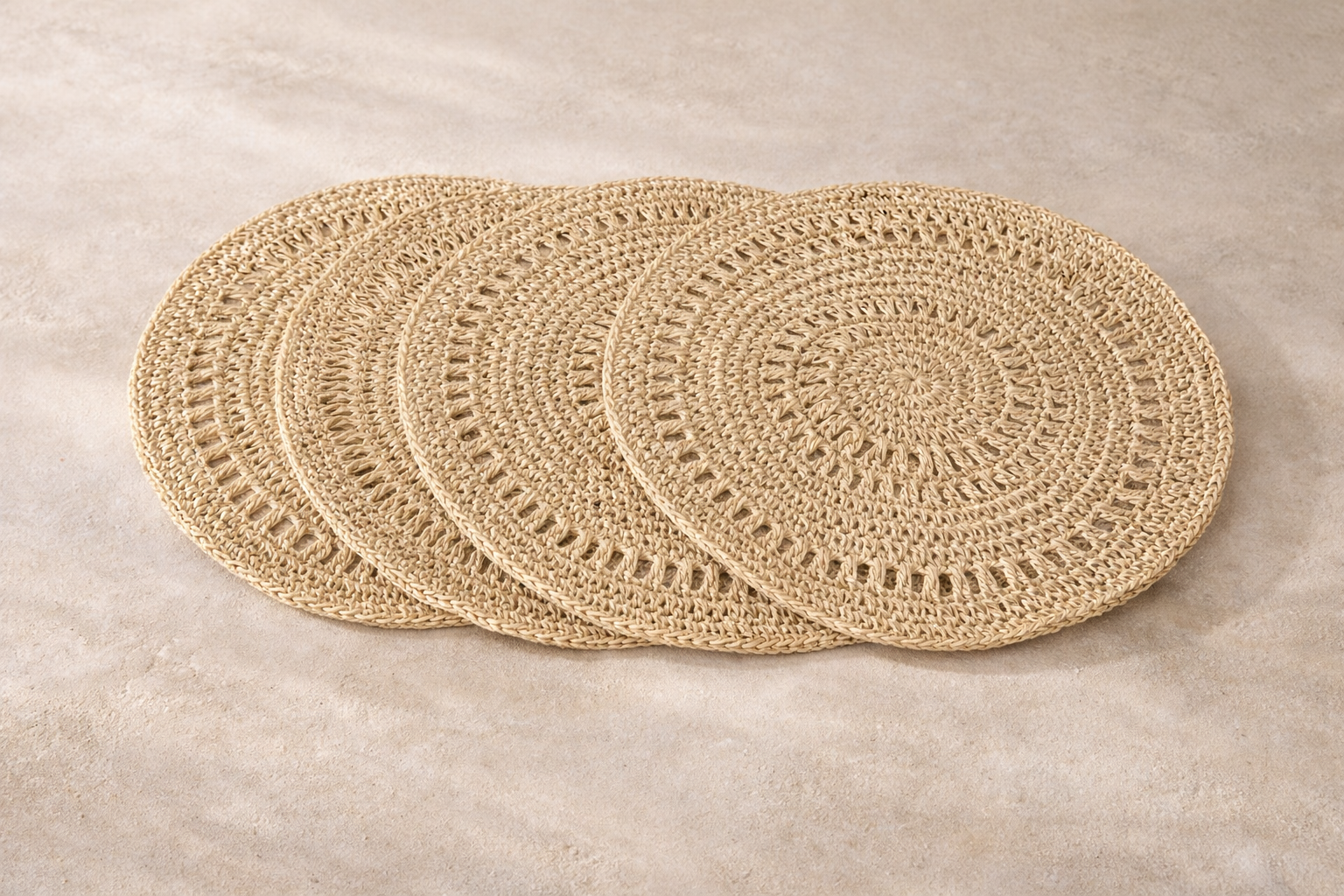 Handcrafted Malibu Natural Jute Fiber Placemats - 15"