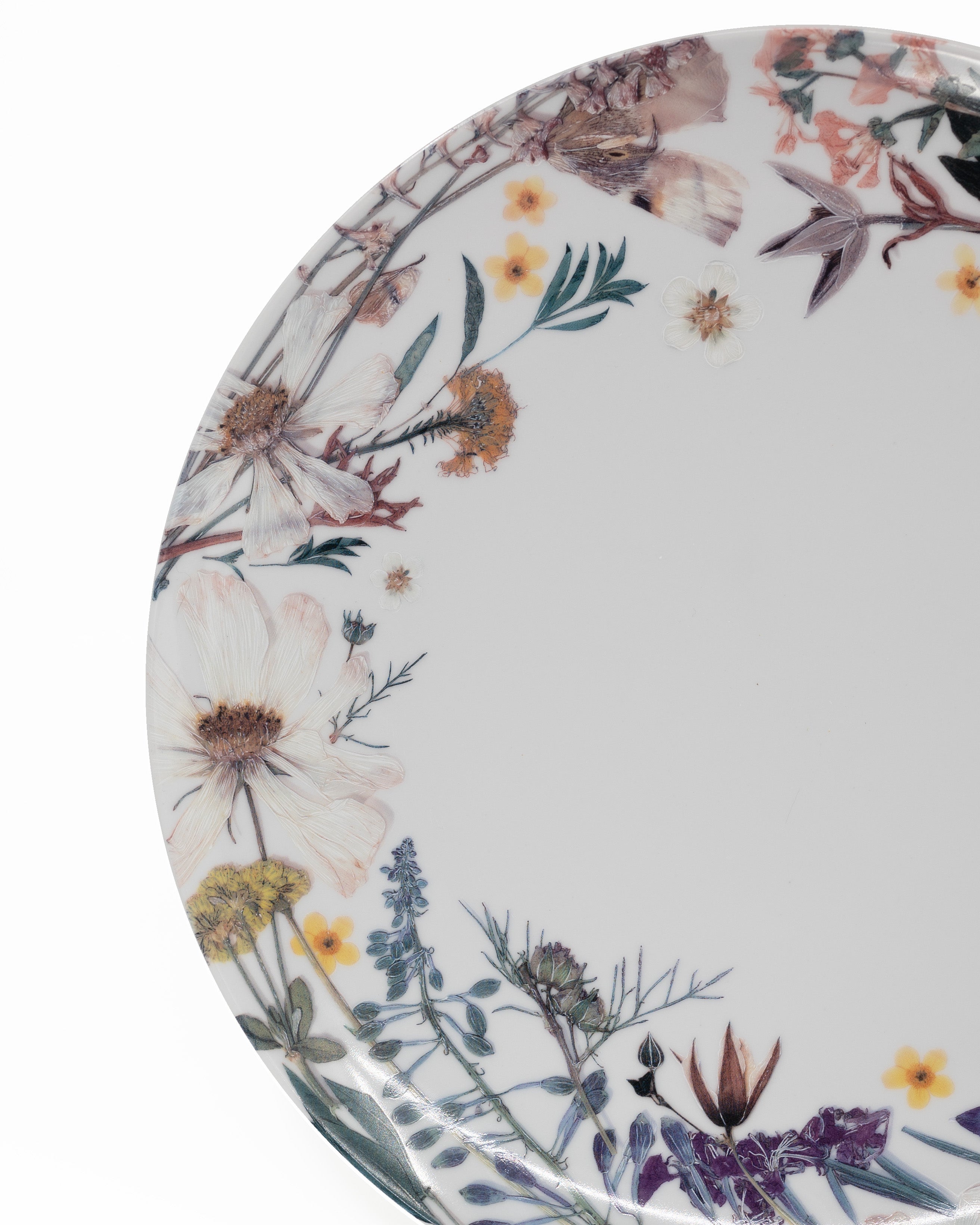 Artisan California Garden Cake Platter - Hand Decorated