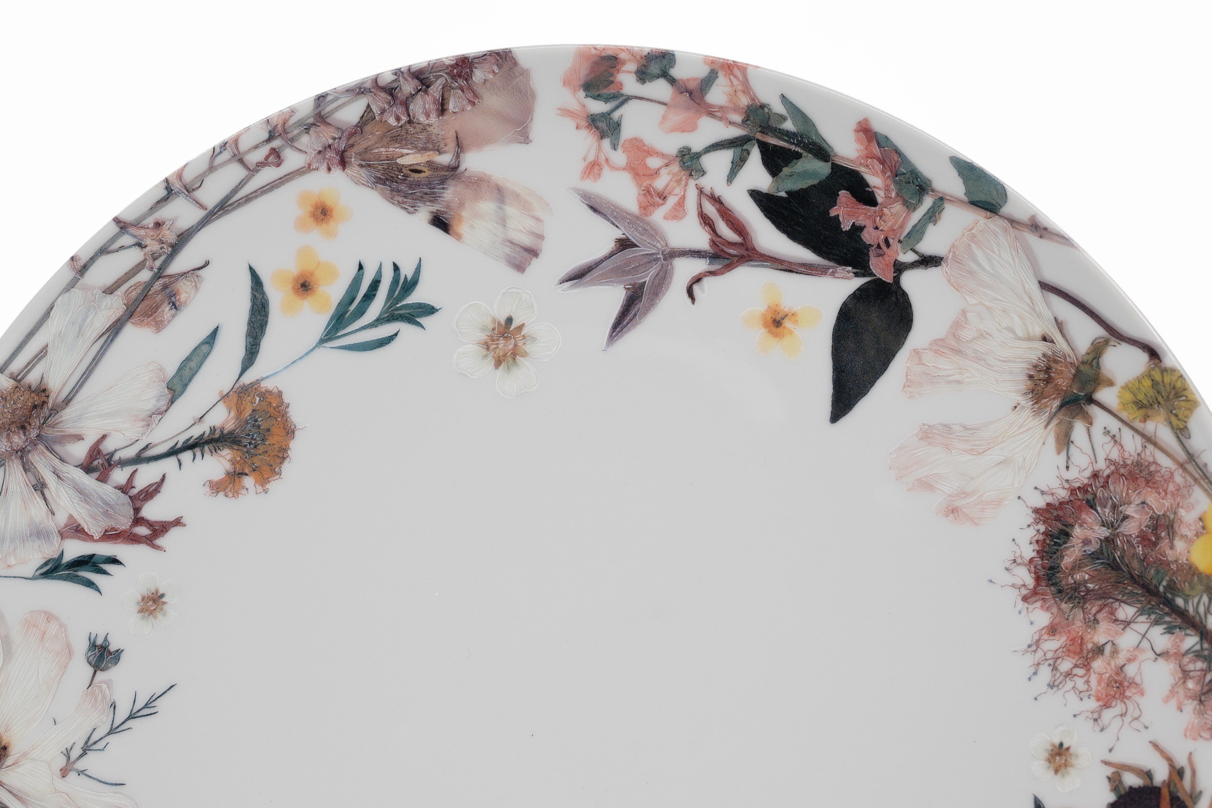 Artisan California Garden Cake Platter - Hand Decorated