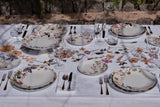 California Garden Dinner Plates - Artisan Decorated by Hand