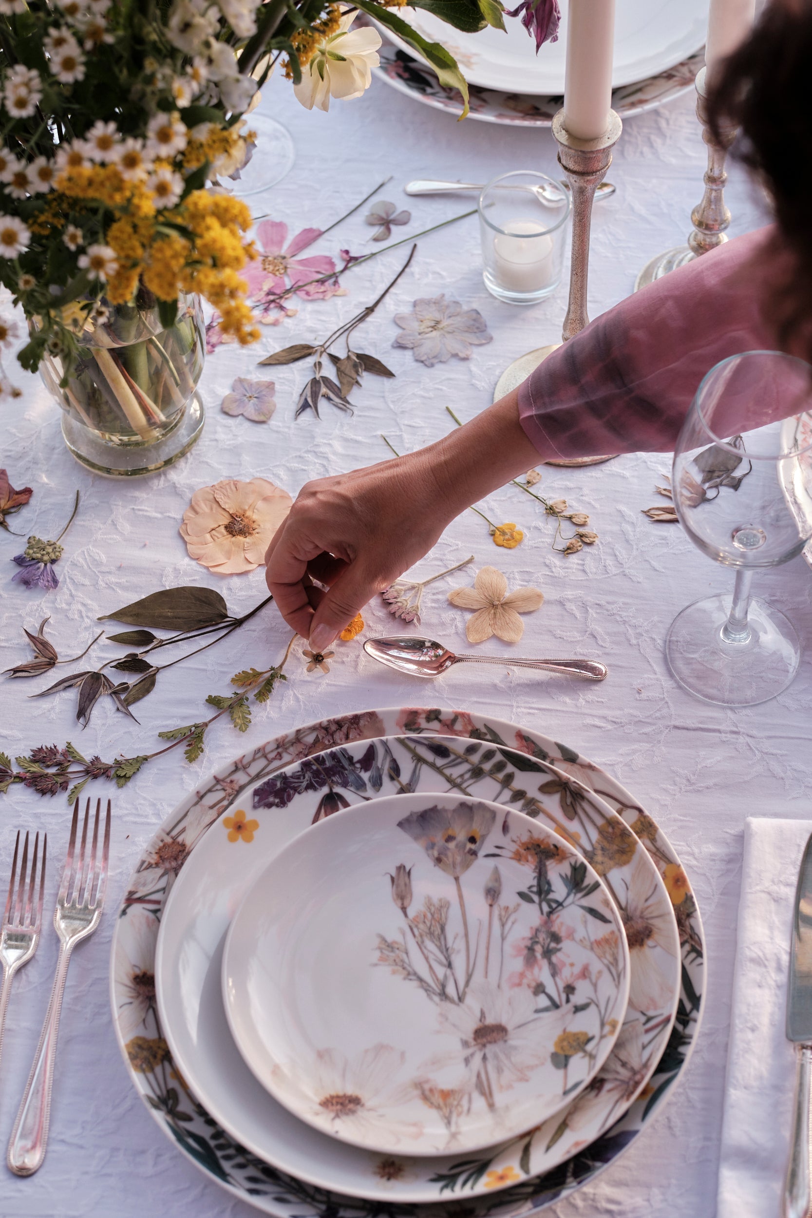 Polish Artisans California Garden Dessert Plates - Decorated by Hand