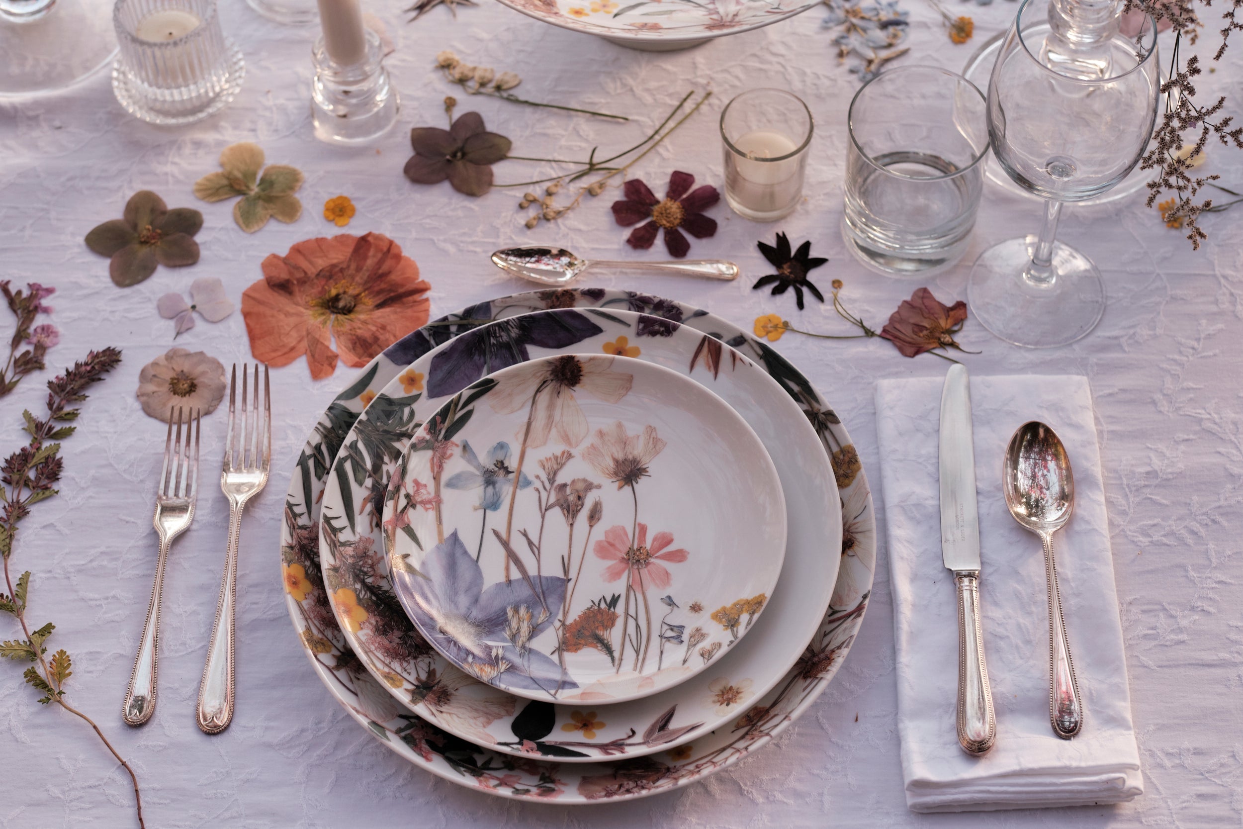 Polish Artisans California Garden Dessert Plates - Decorated by Hand