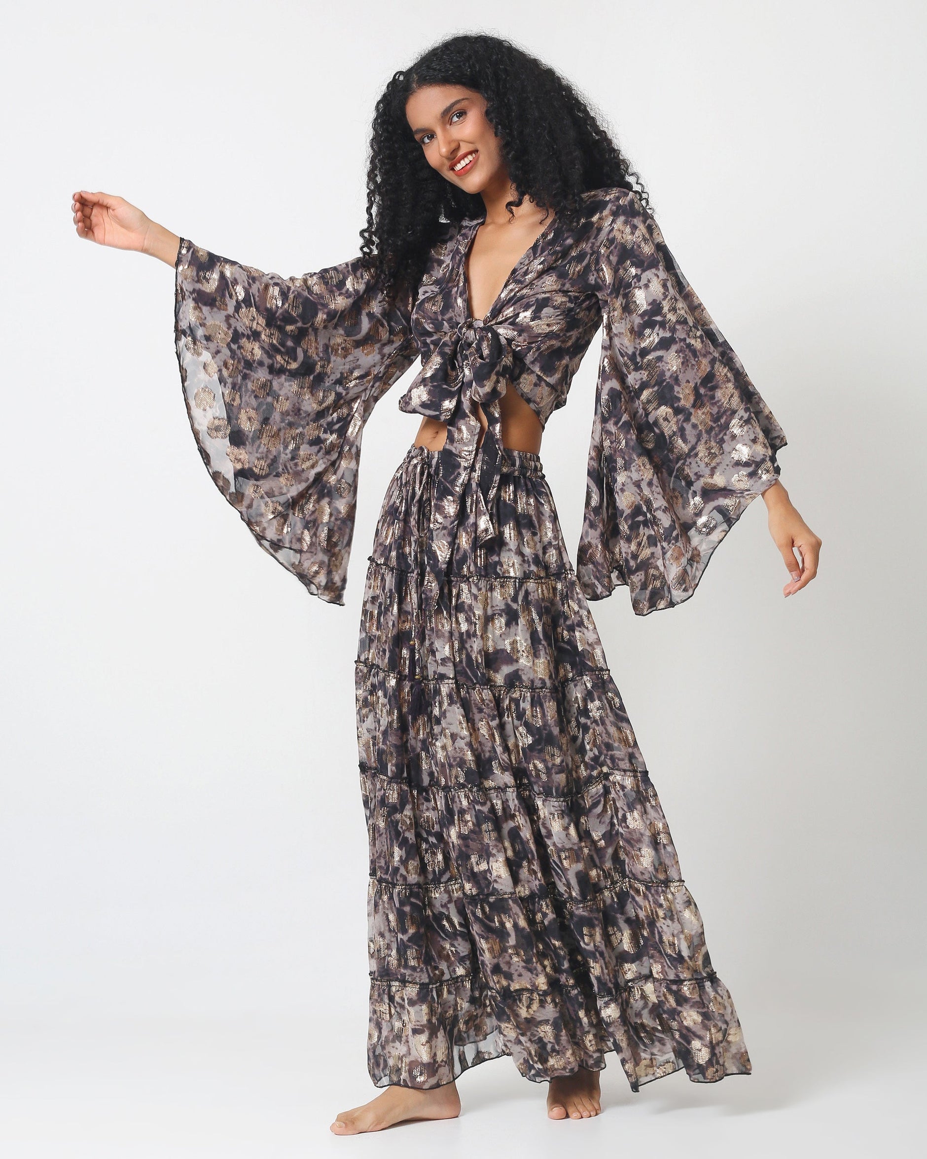 maxi slit dress Simply Enticing Flowy Maxi Front Slit Dress