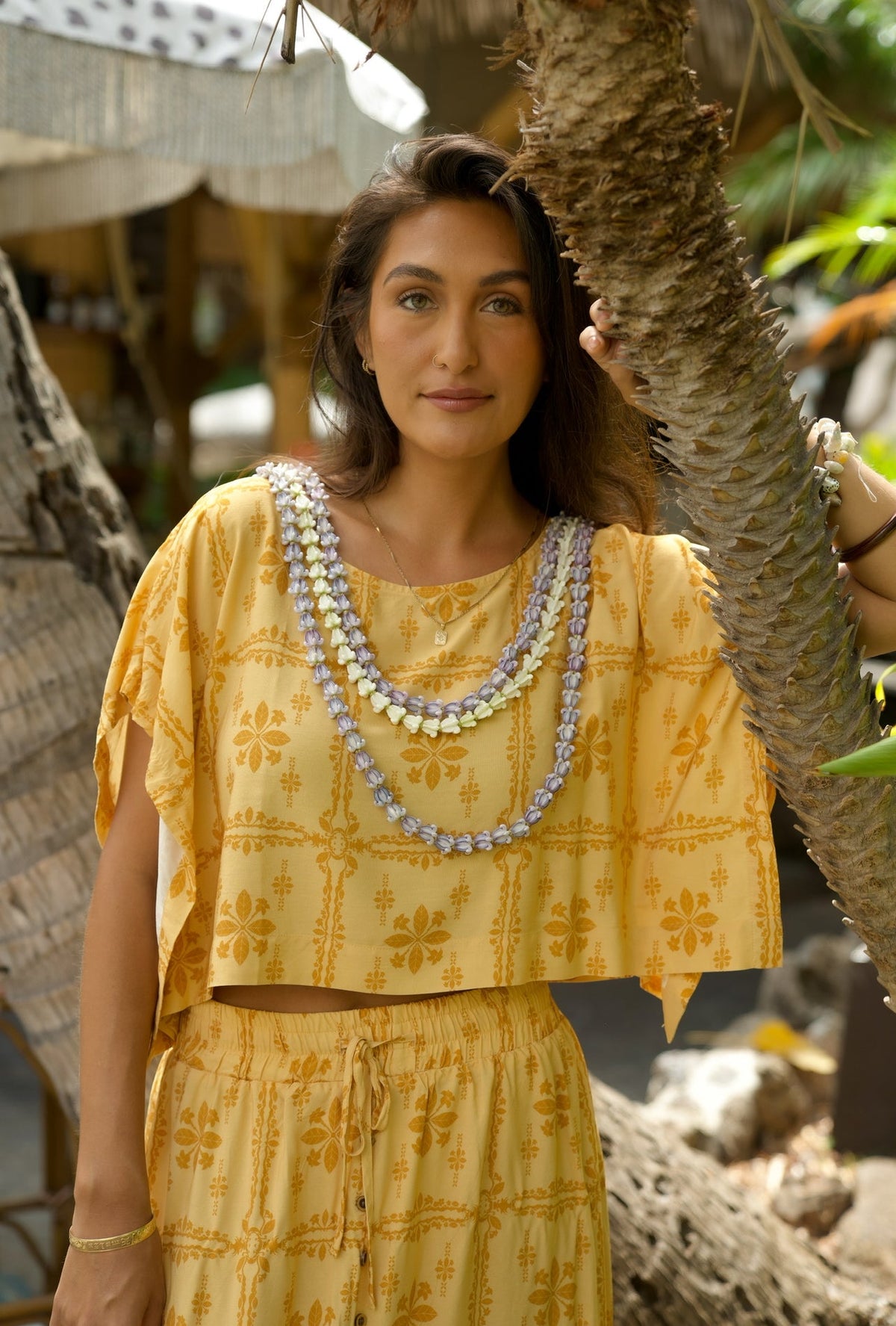 Pua Kenikeni Glow Hina Hawaiian Resort Blouse