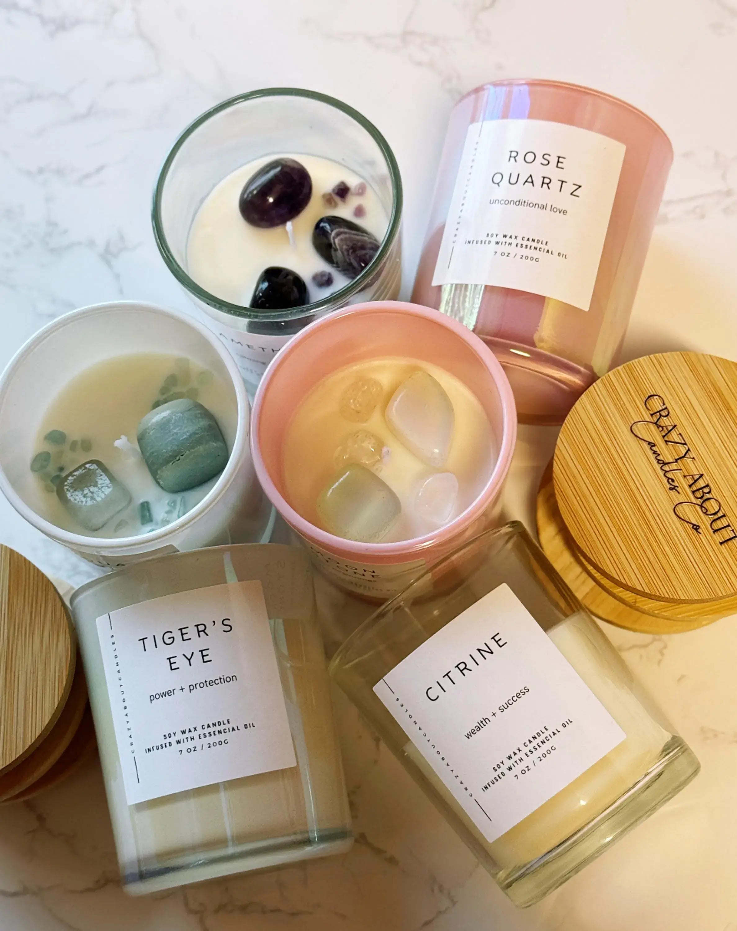 Energy Crystals Candle - Handcrafted Scent Artisan