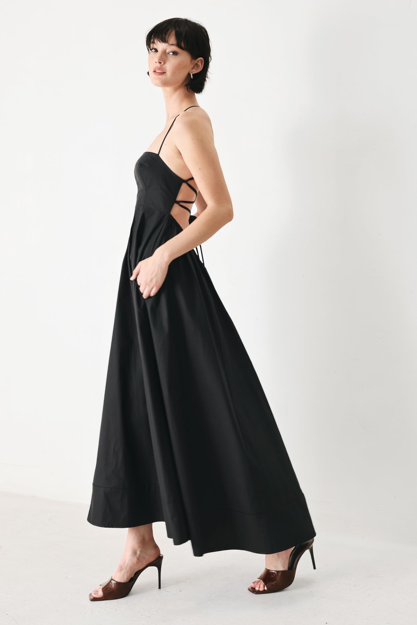 Pure Line Woven Midi Dress - 100% Cotton