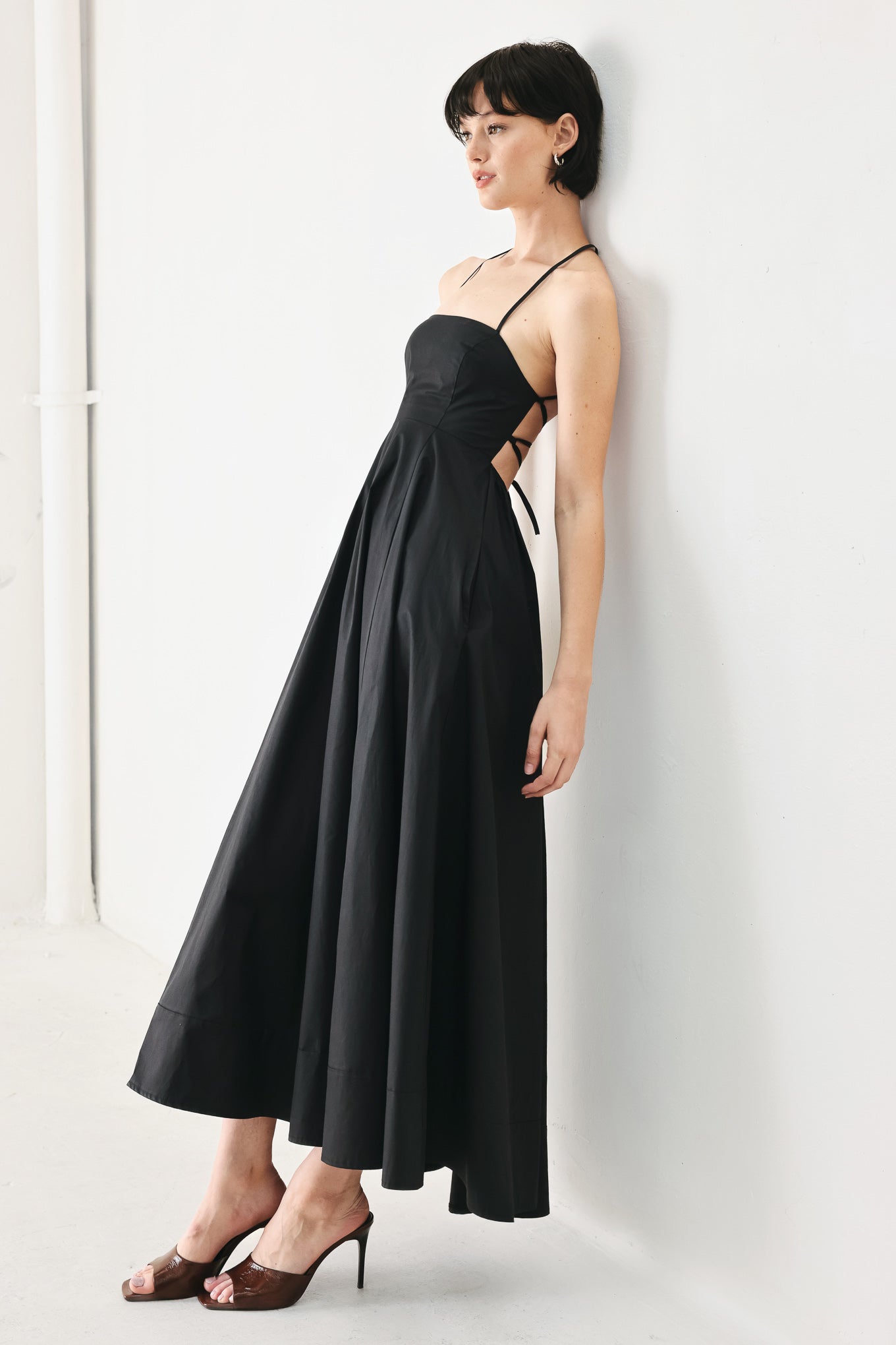 Pure Line Woven Midi Dress - 100% Cotton