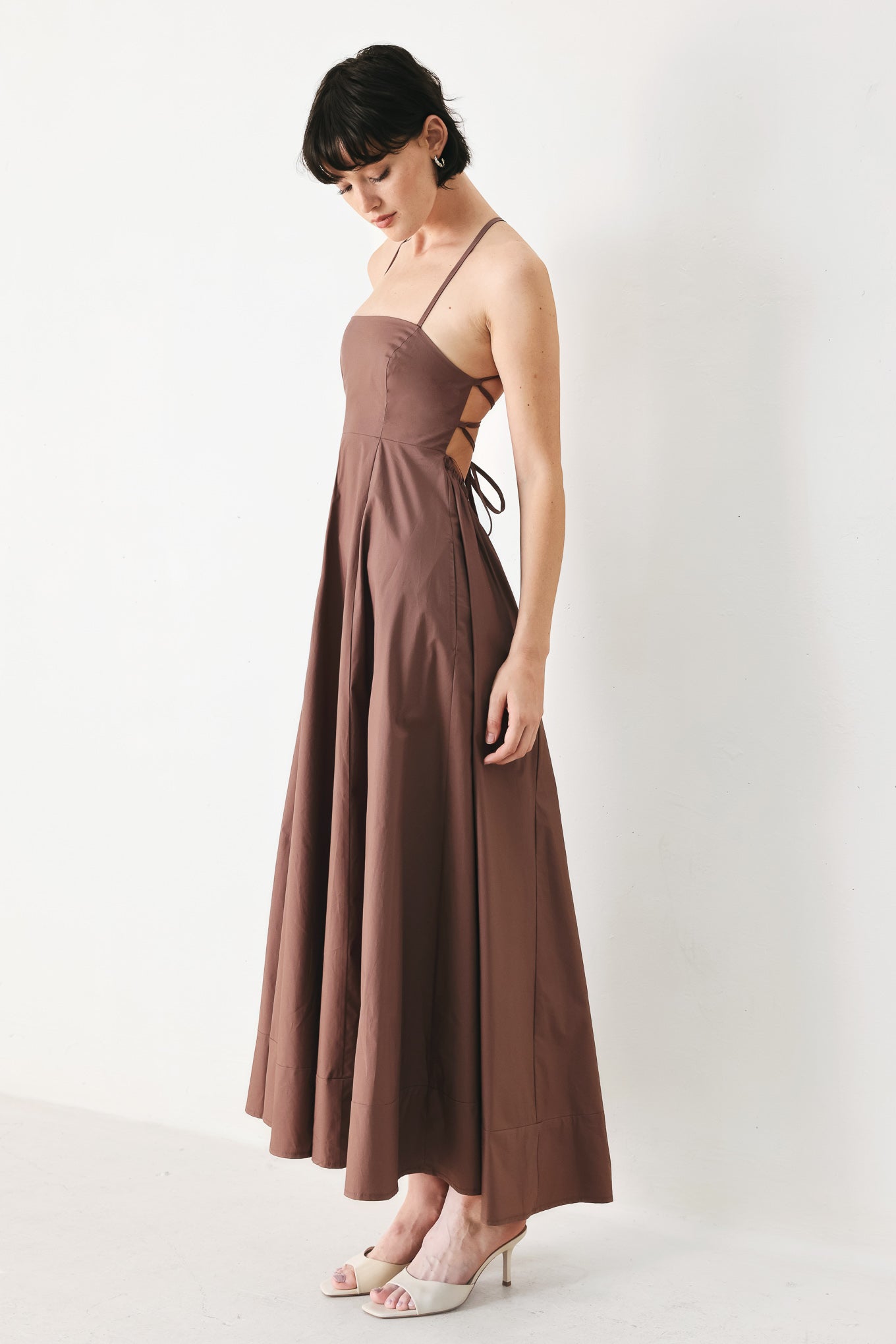 Pure Line Woven Midi Dress - 100% Cotton