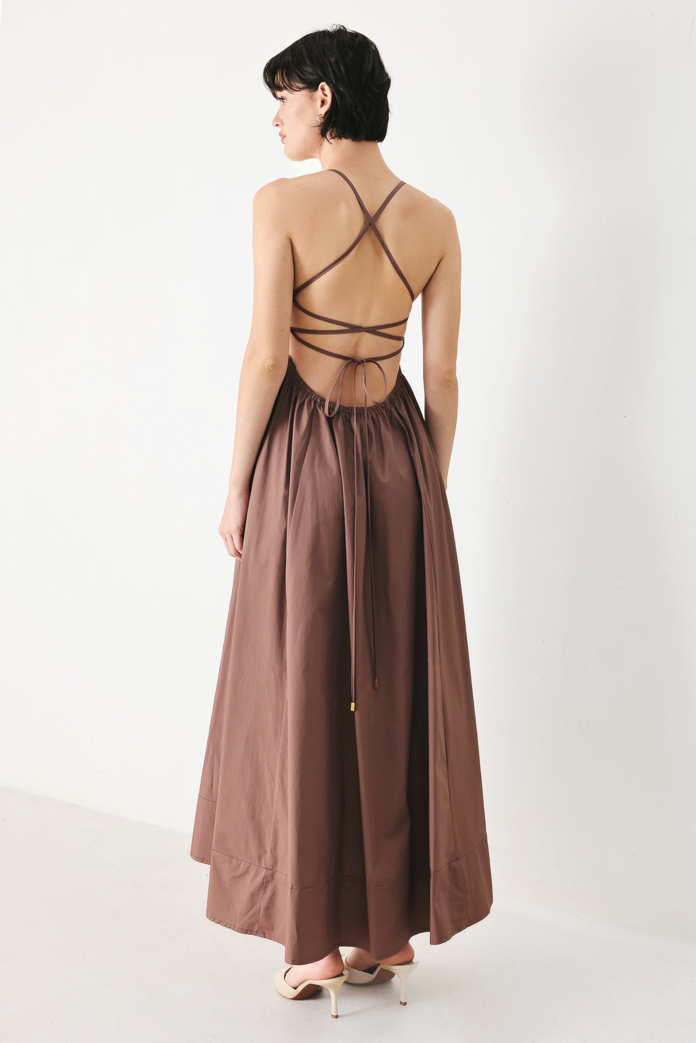 Pure Line Woven Midi Dress - 100% Cotton